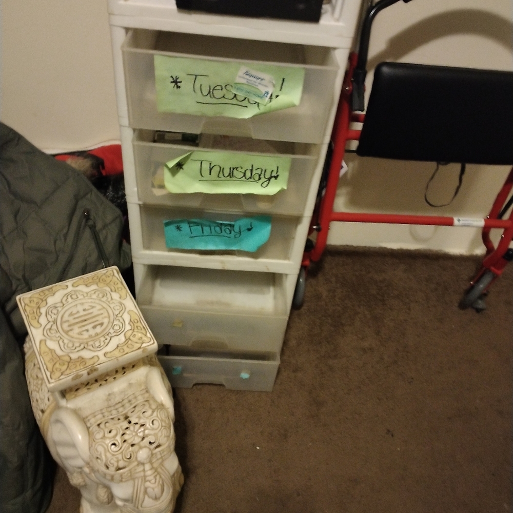 Plastic several drawer dresser